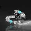 CR7 Ring - Sikhote Alin Meteorite, Diamonds, and Paraiba Tourmaline