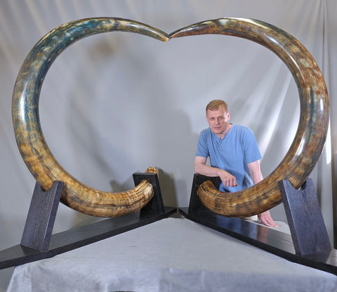 Matched Pair of Woolly Mammoth Tusks | 10’8” & 10’4” |