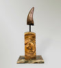 Large T. rex Tooth on Mammoth Ivory Pedestal