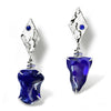 Rhombus Earrings - Tanzanite and Seymchan Meteorite