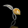 Honey Drop Ring - Pteria Pearl and Diamonds