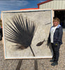 Fossil Palm with Fish - 72" x 70"