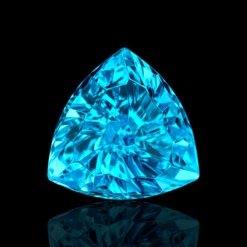 Blue Topaz, Concave Cut. Artisan: Mark Gronlund